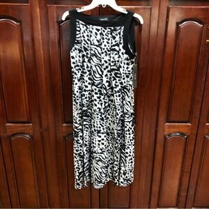 NWT Voir Voir White Leopard Print Sleeveless A Line Sz 8